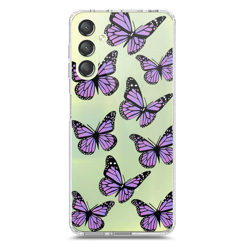 Samsung Galaxy A24 4G Cover - O'Nation Butterfly Dreams Series 2 - Clear Phone Case - Soft Silicon Borders