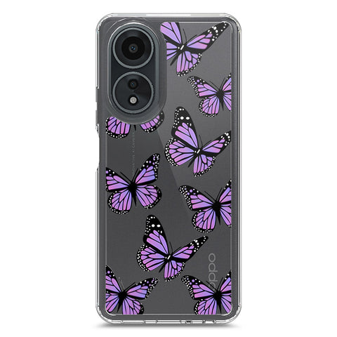 Oppo A58 4G Cover - O'Nation Butterfly Dreams Series 2 - Clear Phone Case - Soft Silicon Borders