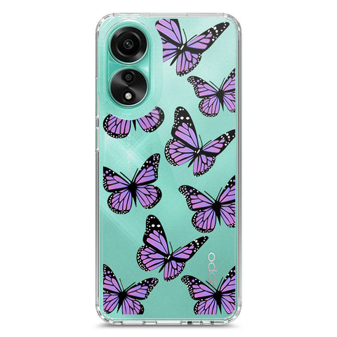 Oppo A78 4G Cover - O'Nation Butterfly Dreams Series 2 - Clear Phone Case - Soft Silicon Borders