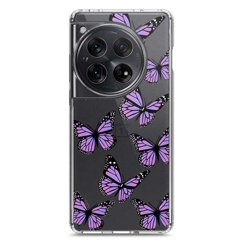 OnePlus 12 Cover - O'Nation Butterfly Dreams Series 2 - Clear Phone Case - Soft Silicon Borders