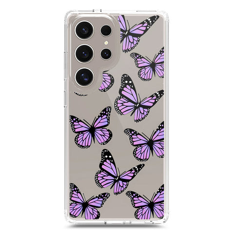 Samsung Galaxy S24 Ultra Cover - O'Nation Butterfly Dreams Series 2 - Clear Phone Case - Soft Silicon Borders