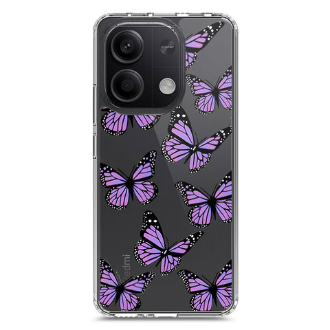 Xiaomi Redmi Note 13 Cover - O'Nation Butterfly Dreams Series 2 - Clear Phone Case - Soft Silicon Borders
