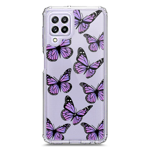 Samsung Galaxy M32 Cover - O'Nation Butterfly Dreams Series 2 - Clear Phone Case - Soft Silicon Borders