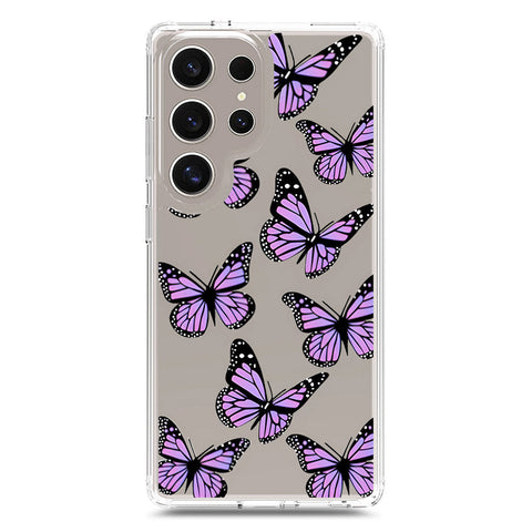 Samsung Galaxy S25 Ultra Cover - O'Nation Butterfly Dreams Series 2 - Clear Phone Case - Soft Silicon Borders
