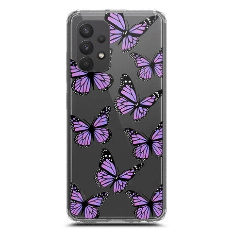 Samsung Galaxy A32 Cover - O'Nation Butterfly Dreams Series 2 - Clear Phone Case - Soft Silicon Borders