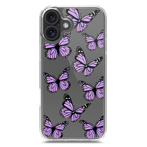 iPhone 16 Plus Cover - O'Nation Butterfly Dreams Series 2 - Clear Phone Case - Soft Silicon Borders