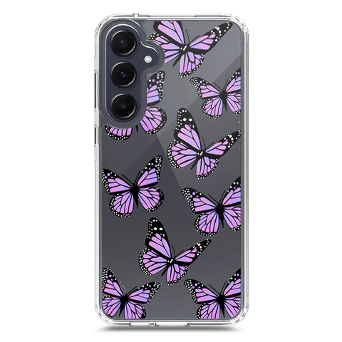 Samsung Galaxy A35 Cover - O'Nation Butterfly Dreams Series 2 - Clear Phone Case - Soft Silicon Borders
