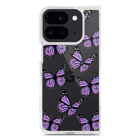 Google Pixel 9 Pro Fold Cover - O'Nation Butterfly Dreams Series 2 - Clear Phone Case - Soft Silicon Borders