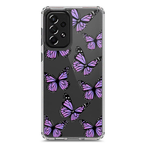 Samsung Galaxy A73 5G Cover - O'Nation Butterfly Dreams Series 2 - Clear Phone Case - Soft Silicon Borders