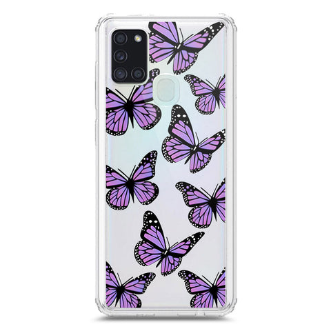 Samsung Galaxy A21s Cover - O'Nation Butterfly Dreams Series 2 - Clear Phone Case - Soft Silicon Borders