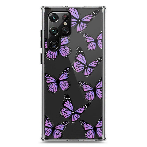 Samsung Galaxy S22 Ultra 5G Cover - O'Nation Butterfly Dreams Series 2 - Clear Phone Case - Soft Silicon Borders