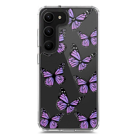 Samsung Galaxy S23 5G Cover - O'Nation Butterfly Dreams Series 2 - Clear Phone Case - Soft Silicon Borders