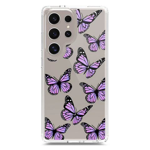 Samsung Galaxy S23 Ultra 5G Cover - O'Nation Butterfly Dreams Series 2 - Clear Phone Case - Soft Silicon Borders