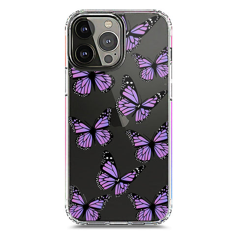 iPhone 13 Pro Max Cover - O'Nation Butterfly Dreams Series 2 - Clear Phone Case - Soft Silicon Borders
