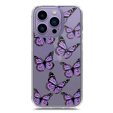 iPhone 14 Pro Max Cover - O'Nation Butterfly Dreams Series 2 - Clear Phone Case - Soft Silicon Borders