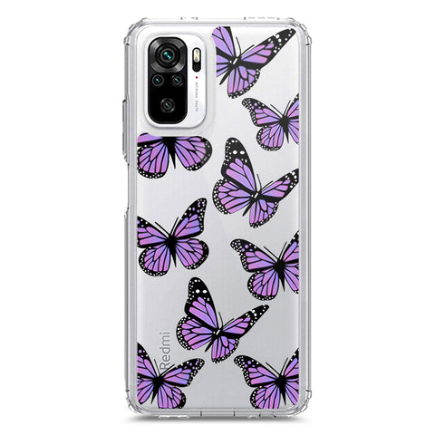 Xiaomi Redmi Note 10S Cover - O'Nation Butterfly Dreams Series 2 - Clear Phone Case - Soft Silicon Borders