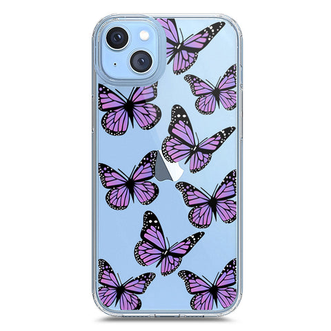 iPhone 14 Plus Cover - O'Nation Butterfly Dreams Series 2 - Clear Phone Case - Soft Silicon Borders