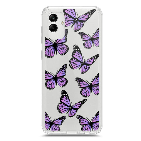 Samsung Galaxy A04 Cover - O'Nation Butterfly Dreams Series 2 - Clear Phone Case - Soft Silicon Borders