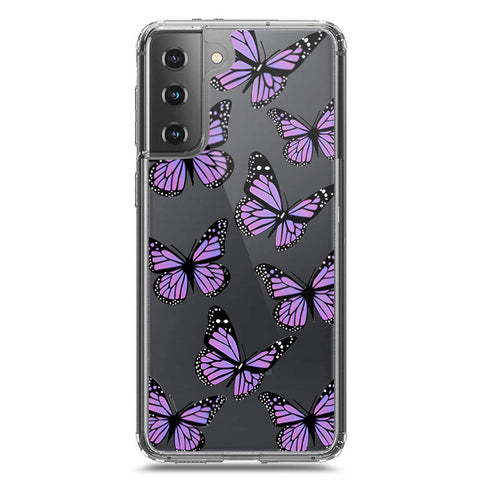 Samsung Galaxy S21 Plus 5G Cover - O'Nation Butterfly Dreams Series 2 - Clear Phone Case - Soft Silicon Borders