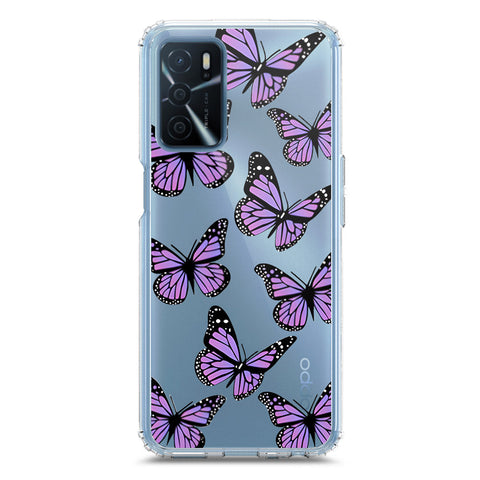 Oppo A55s Cover - O'Nation Butterfly Dreams Series 2 - Clear Phone Case - Soft Silicon Borders