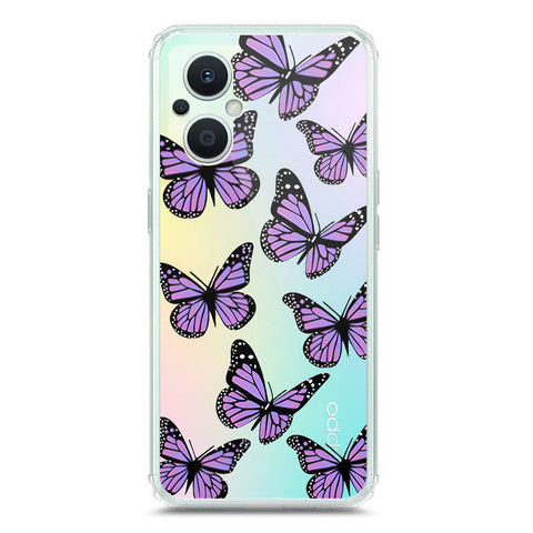 Oppo Reno 8 Z Cover - O'Nation Butterfly Dreams Series 2 - Clear Phone Case - Soft Silicon Borders
