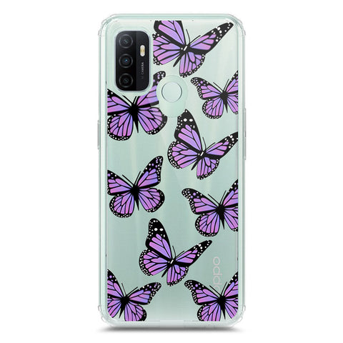Oppo A53 Cover - O'Nation Butterfly Dreams Series 2 - Clear Phone Case - Soft Silicon Borders