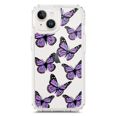iPhone 15 Cover - O'Nation Butterfly Dreams Series 2 - Clear Phone Case - Soft Silicon Borders