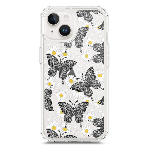 iPhone 15 Plus Cover - O'Nation Butterfly Dreams Series 2 - Clear Phone Case - Soft Silicon Borders