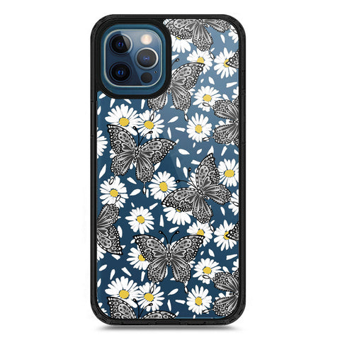 iPhone 12 Pro Max - Black - Cover - O'Nation Butterfly Dreams Series 2 - Clear Phone Case - Soft Silicon Borders
