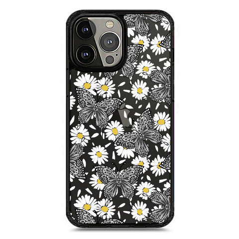 iPhone 13 Pro Max - Black - Cover - O'Nation Butterfly Dreams Series 2 - Clear Phone Case - Soft Silicon Borders