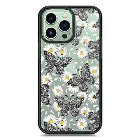 iPhone 14 Pro Max - Black - Cover - O'Nation Butterfly Dreams Series 2 - Clear Phone Case - Soft Silicon Borders