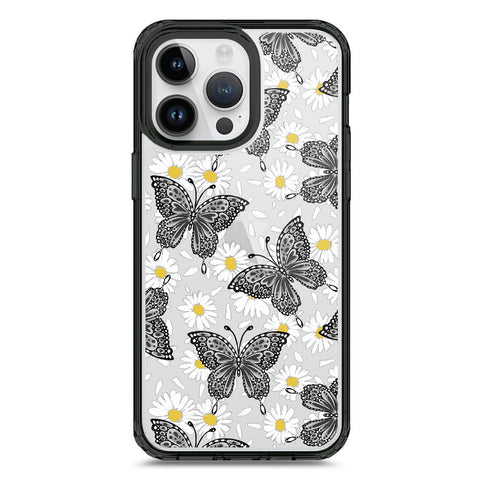 iPhone 15 Pro Max - Black - Cover - O'Nation Butterfly Dreams Series 2 - Clear Phone Case - Soft Silicon Borders