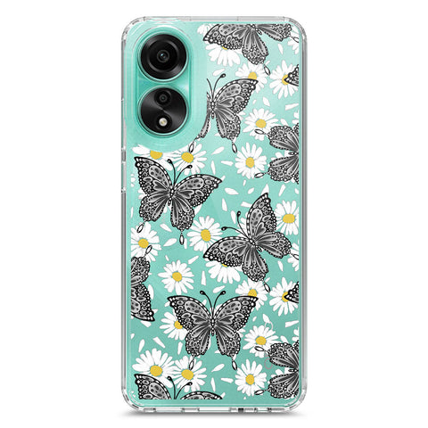 Oppo A78 4G Cover - O'Nation Butterfly Dreams Series 2 - Clear Phone Case - Soft Silicon Borders