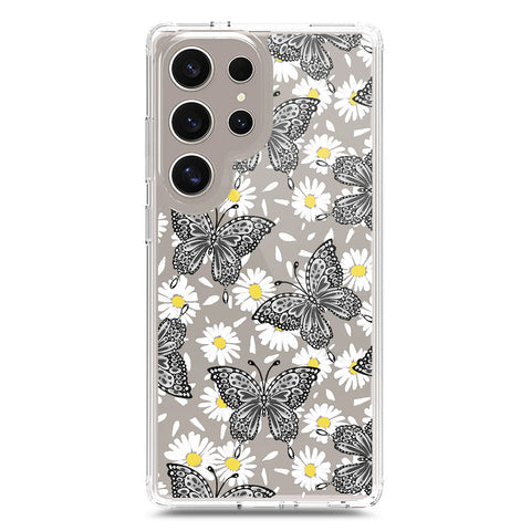 Samsung Galaxy S24 Ultra Cover - O'Nation Butterfly Dreams Series 2 - Clear Phone Case - Soft Silicon Borders