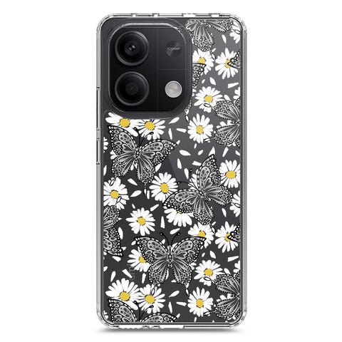 Xiaomi Redmi Note 13 Cover - O'Nation Butterfly Dreams Series 2 - Clear Phone Case - Soft Silicon Borders