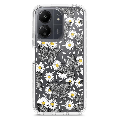 Xiaomi Poco C65 Cover - O'Nation Butterfly Dreams Series 2 - Clear Phone Case - Soft Silicon Borders