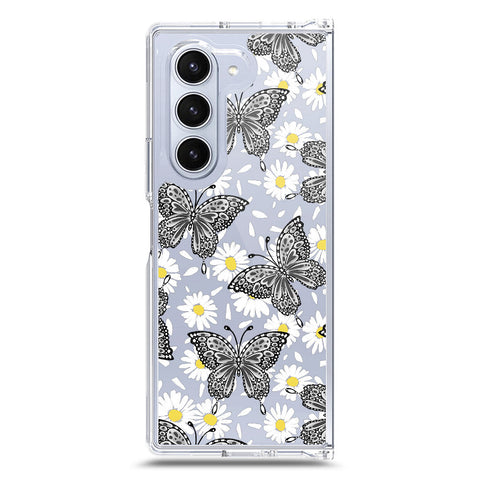 Samsung Galaxy Z Fold 6 Cover - O'Nation Butterfly Dreams Series 2 - Clear Phone Case - Soft Silicon Borders