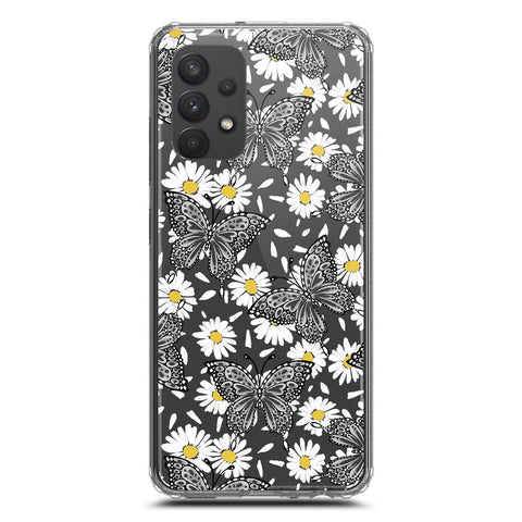 Samsung Galaxy A32 Cover - O'Nation Butterfly Dreams Series 2 - Clear Phone Case - Soft Silicon Borders