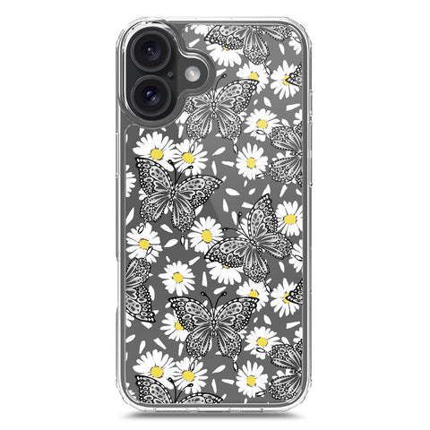 iPhone 16 Plus Cover - O'Nation Butterfly Dreams Series 2 - Clear Phone Case - Soft Silicon Borders