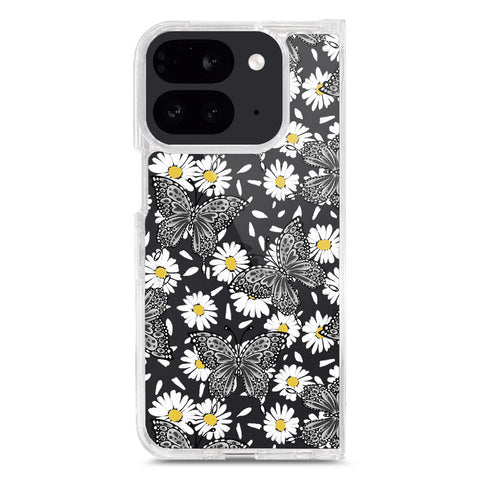 Google Pixel 9 Pro Fold Cover - O'Nation Butterfly Dreams Series 2 - Clear Phone Case - Soft Silicon Borders