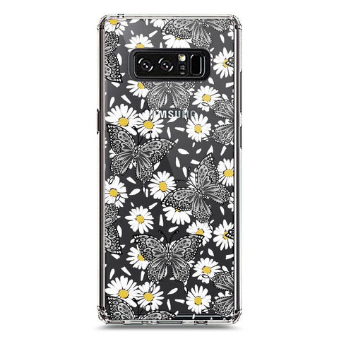 Samsung Galaxy Note 8 Cover - O'Nation Butterfly Dreams Series 2 - Clear Phone Case - Soft Silicon Borders