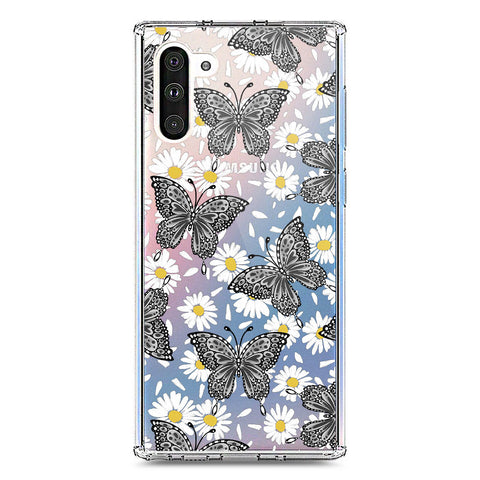 Samsung Galaxy Note 10 Cover - O'Nation Butterfly Dreams Series 2 - Clear Phone Case - Soft Silicon Borders