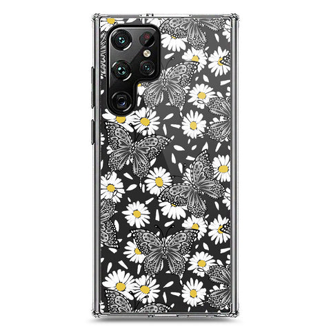 Samsung Galaxy S22 Ultra 5G Cover - O'Nation Butterfly Dreams Series 2 - Clear Phone Case - Soft Silicon Borders
