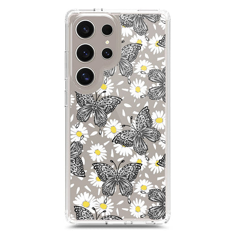 Samsung Galaxy S23 Ultra 5G Cover - O'Nation Butterfly Dreams Series 2 - Clear Phone Case - Soft Silicon Borders