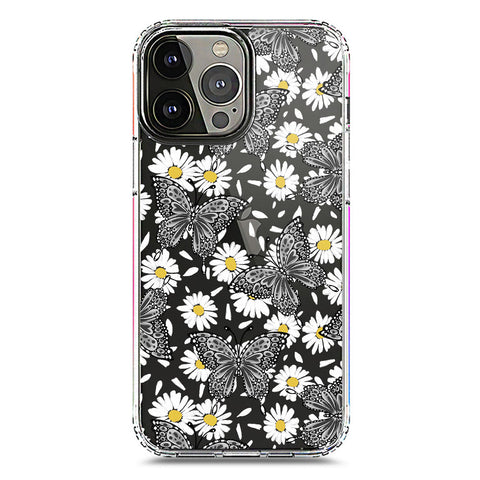 iPhone 13 Pro Max Cover - O'Nation Butterfly Dreams Series 2 - Clear Phone Case - Soft Silicon Borders