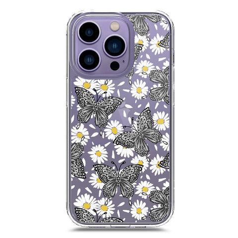 iPhone 14 Pro Max Cover - O'Nation Butterfly Dreams Series 2 - Clear Phone Case - Soft Silicon Borders