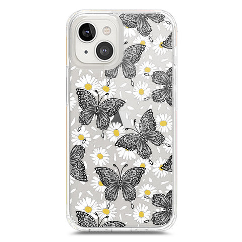 iPhone 13 Mini Cover - O'Nation Butterfly Dreams Series 2 - Clear Phone Case - Soft Silicon Borders