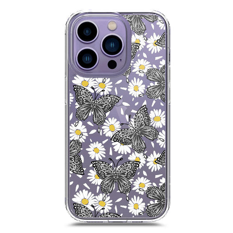 iPhone 14 Pro Cover - O'Nation Butterfly Dreams Series 2 - Clear Phone Case - Soft Silicon Borders