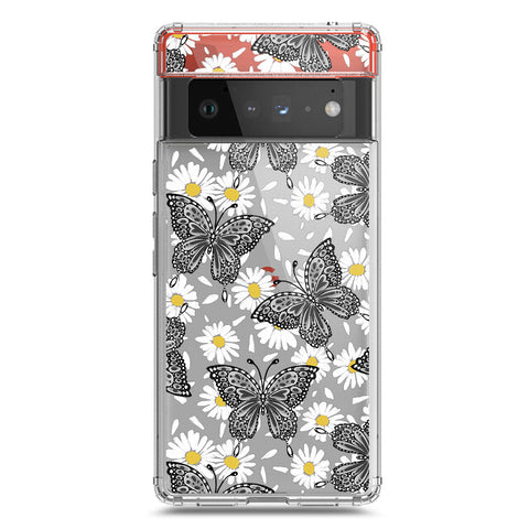 Google Pixel 6 Pro Cover - O'Nation Butterfly Dreams Series 2 - Clear Phone Case - Soft Silicon Borders