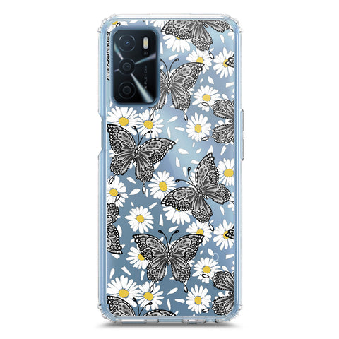 Oppo A16 Cover - O'Nation Butterfly Dreams Series 2 - Clear Phone Case - Soft Silicon Borders